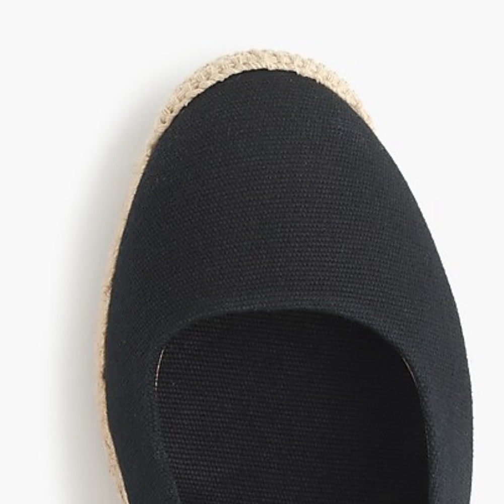 J Crew Seville Espadrille Wedges in Black Canvas - Picture 4 of 6